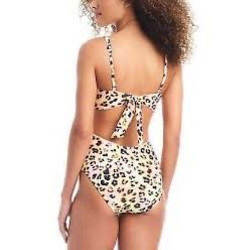 NWT Bar III Women's Animal-Print O-Ring Monokini Swimsuit.  Size L - Picture 2 of 9